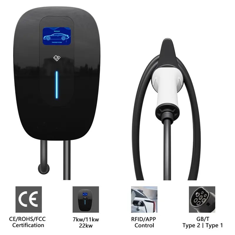 Ac Ev Charger, Ev Charging Station, Ev Charging Pile Green
