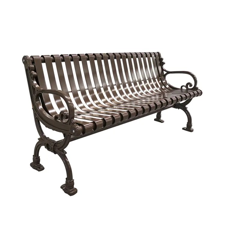Wholesale Outdoor Metal Benches Commercial Steel Outside Bench With
