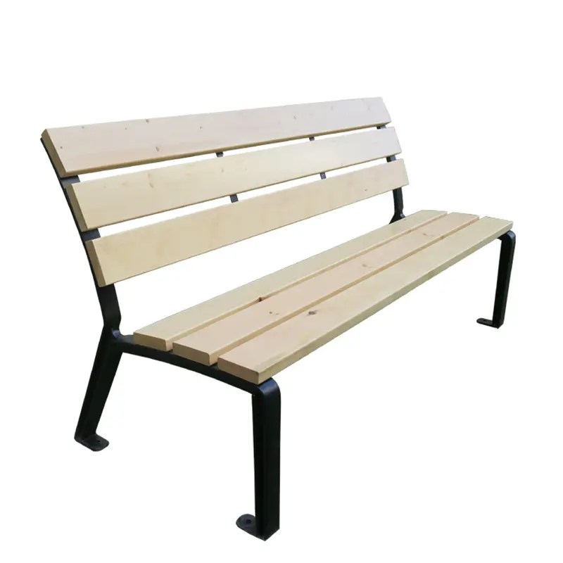 Wholesale Modern Outdoor Wood Park Benches With Aluminum Legs