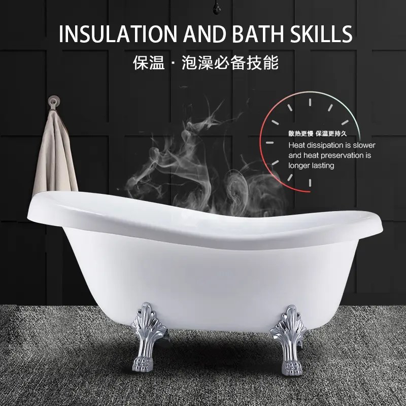 China Acrylic Bath Tub, Fiberglass Bathtub, 3mm Import Acrylic Reinforced by Fiber Manufacturer