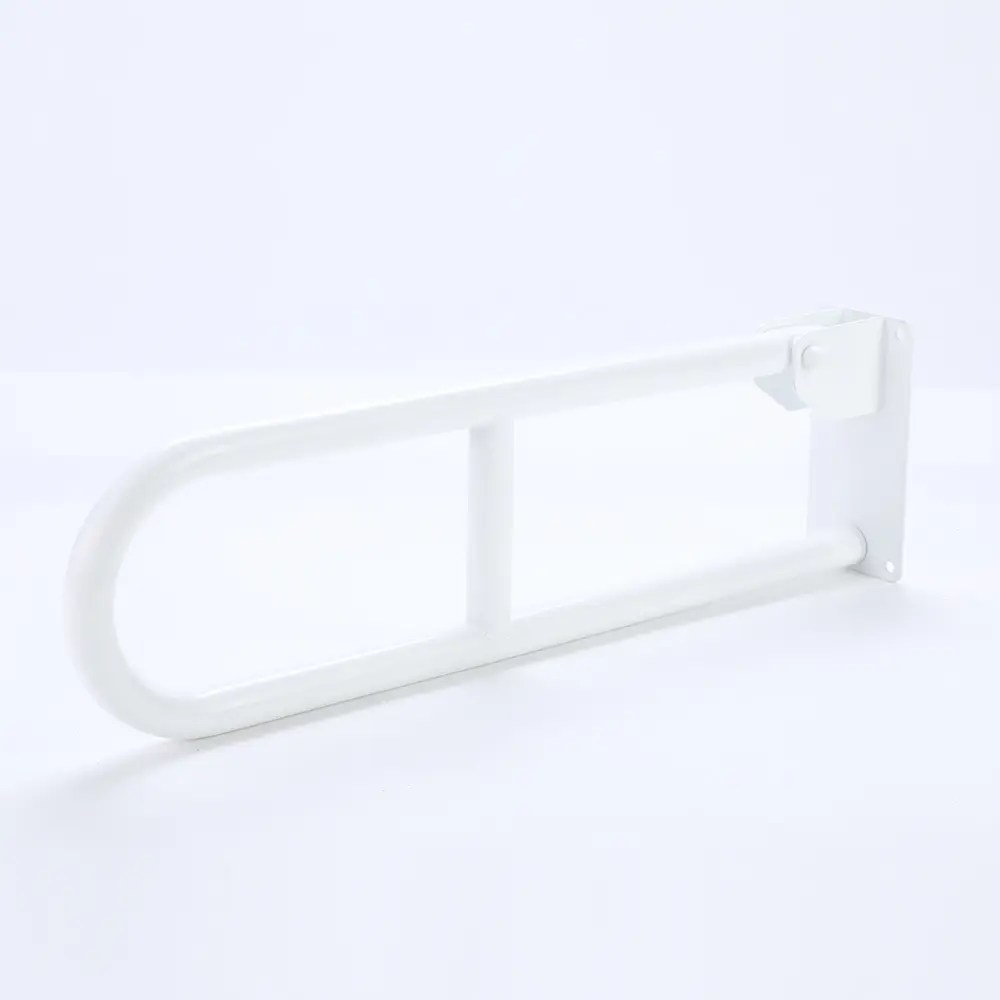 Wholesale White hinged bathroom safety rail Handrail bar support Bathroom folding support rail