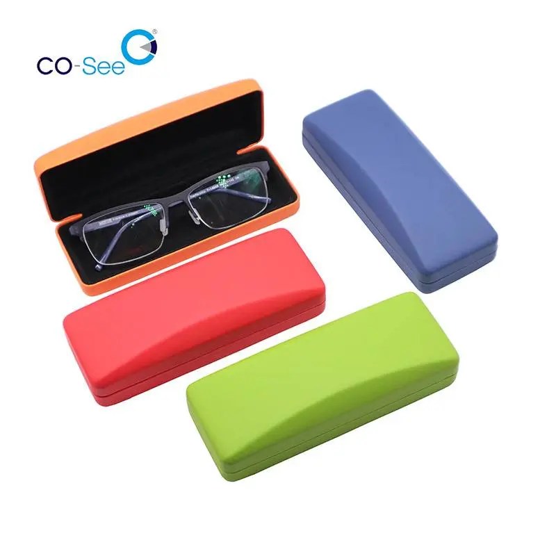 China Candy Color Iron Leather Optical Metal Eyewear Case Custom Print
