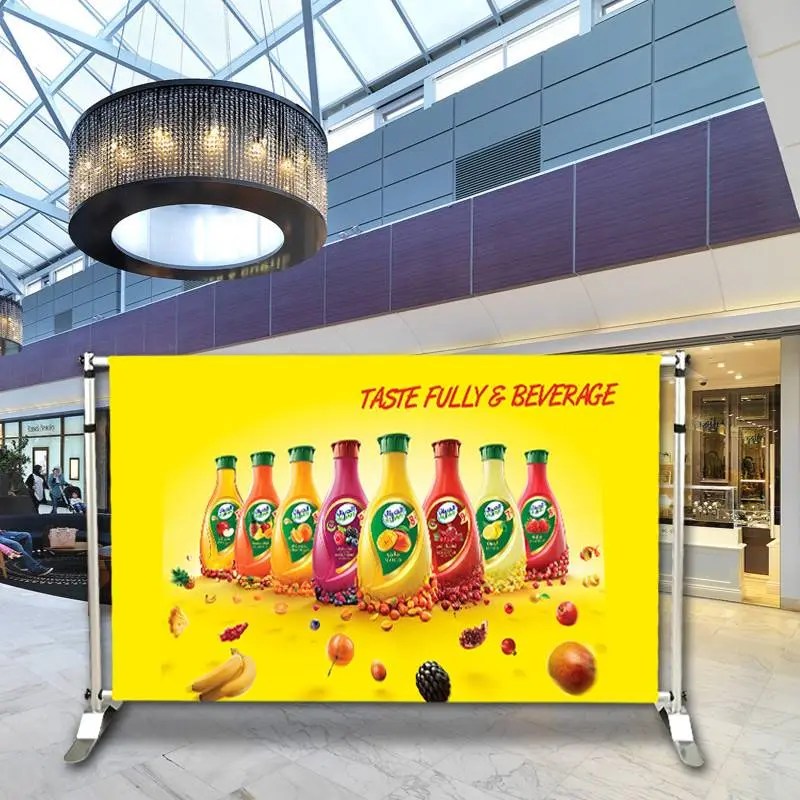 Best Advertising Fabric Tension Display Adjustable Step and Repeat