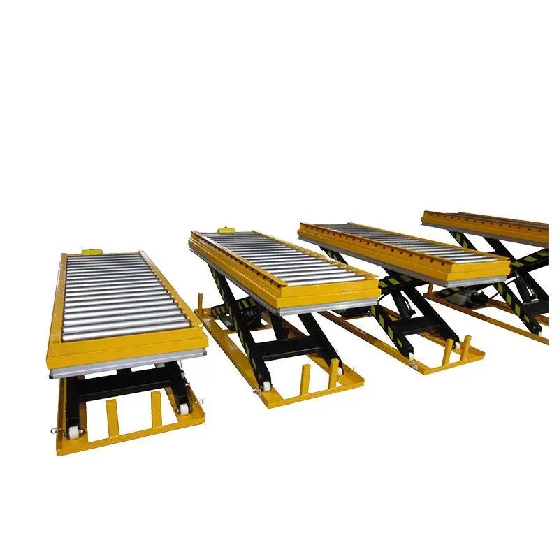 China Fast delivery Material Handling Lift Tables Roller Scissor Lift