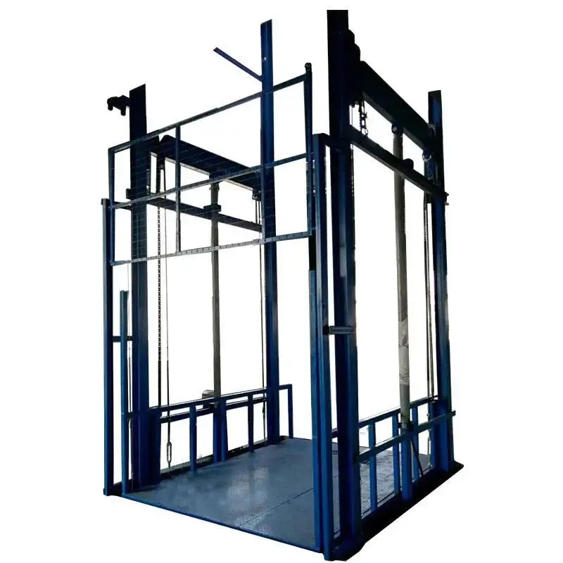 China Hydraulic Four Rails freight elevator Manufacturer and Supplier