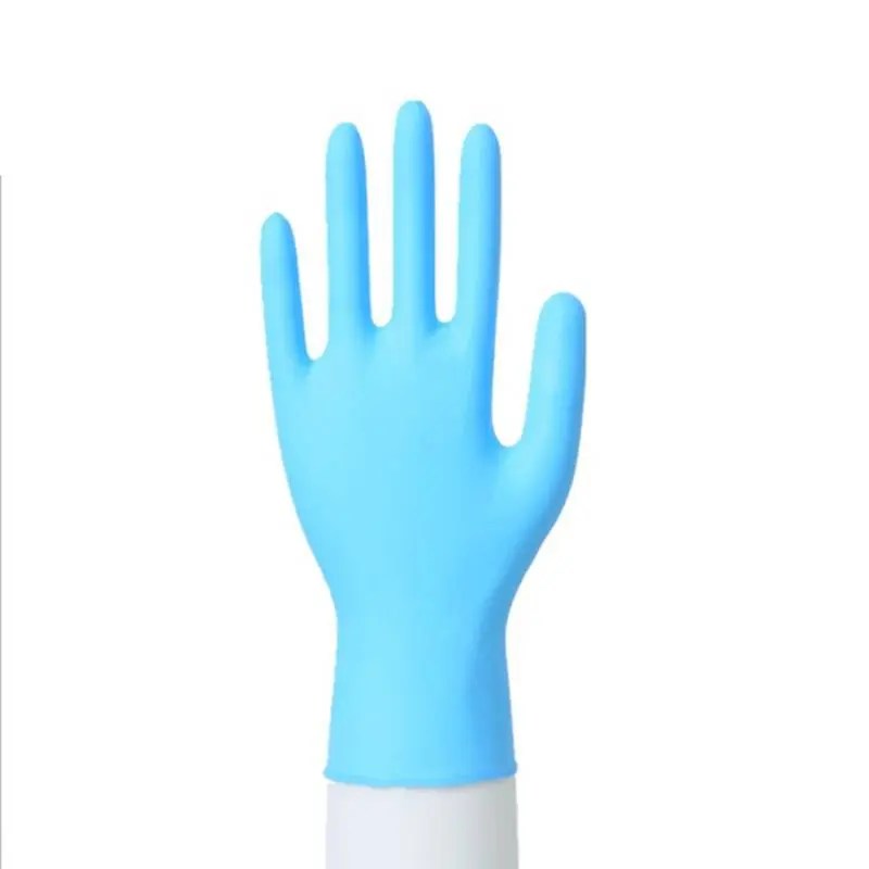 China Wholesale Blue Powder Free NonMedical Nitrile Gloves With High