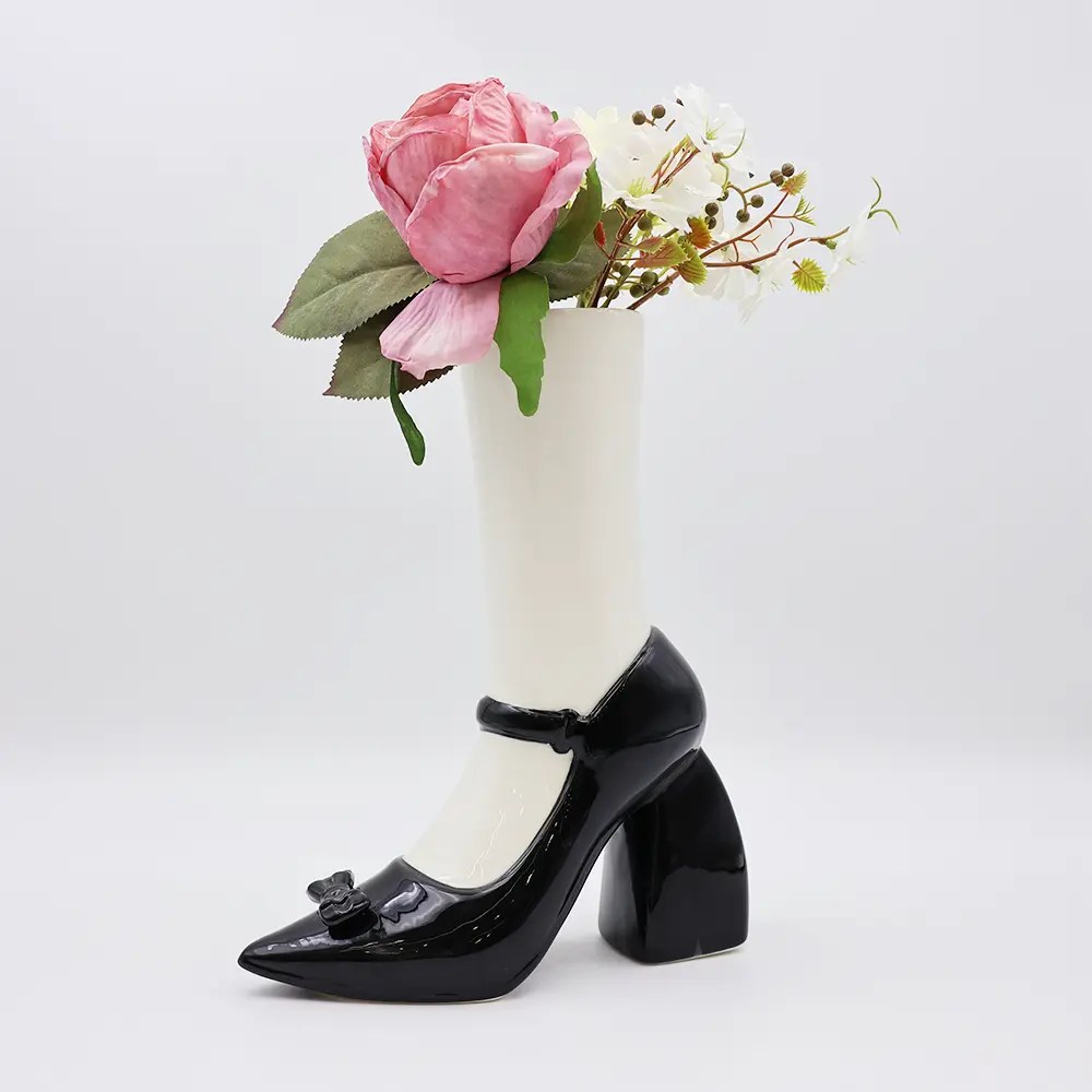 Wholesale Ceramic High Heels Boot Shoe Vase Manufacturer and Supplier