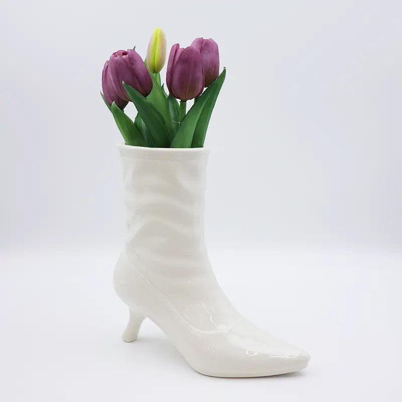 Wholesale Ceramic Boot Vase White Manufacturer and Supplier Mornsun