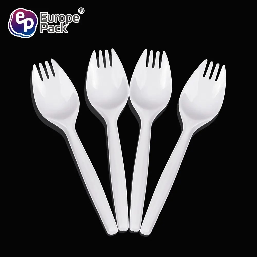 OEM plastic white cake reusable plastic spork Manufacturer and Factory