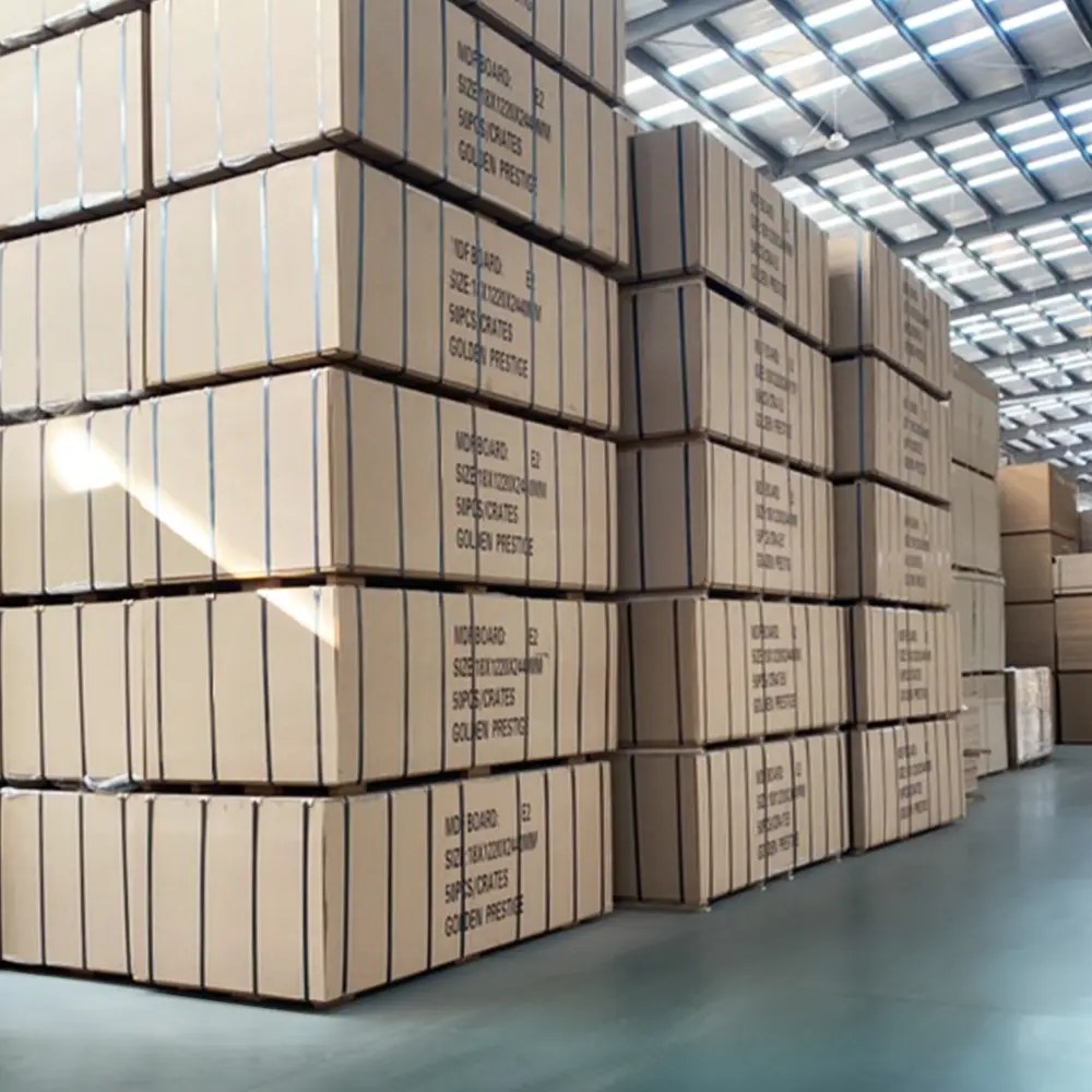 High Quality Fire Resistant Melamine MDF Board for Indoor Decoration