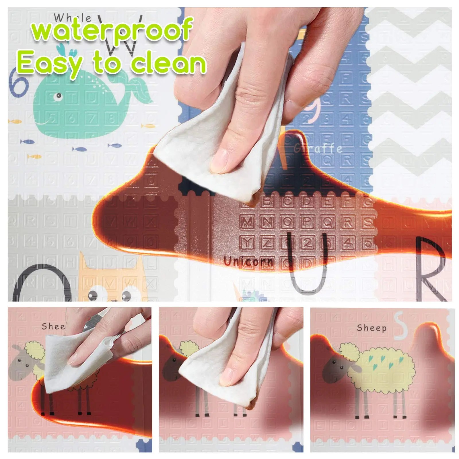 Best Baby Play Mat, Extra Large Baby Floor Mat, Portable Waterproof Non