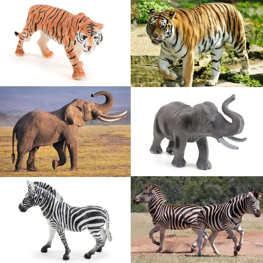 Best Safari Animals Toys Figure with Activity Play Mat & Trees, 24 PCS