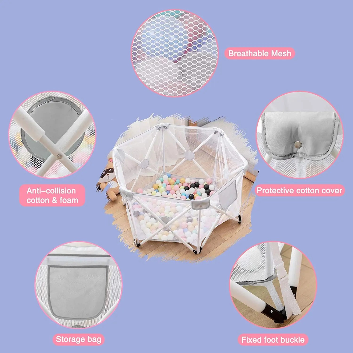 Best Arkmiido Baby playpen, Playpen for Baby Foldable and Portable