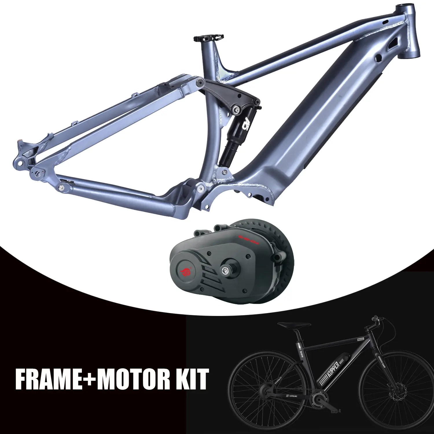Best 29″ Bike Frame Full Suspension Electric Bicycle Frame with Mid
