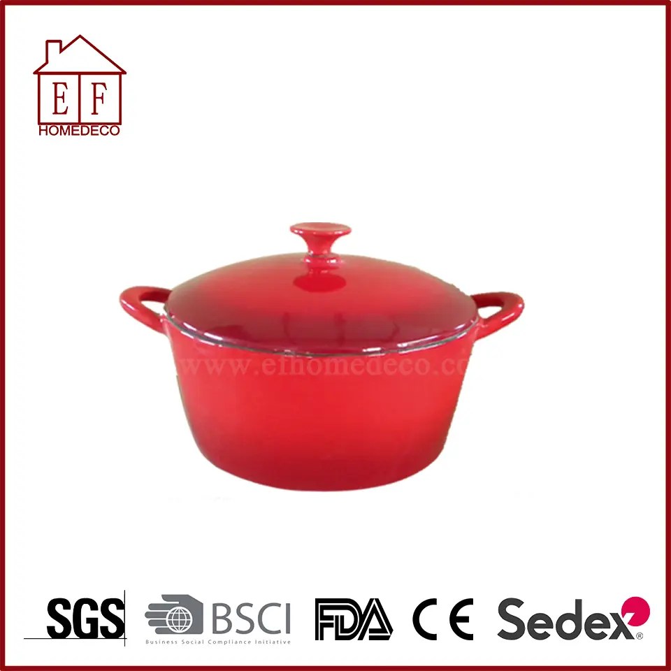 Wholesale Cast iron enamel coating kitchen cooking pot manufacturers