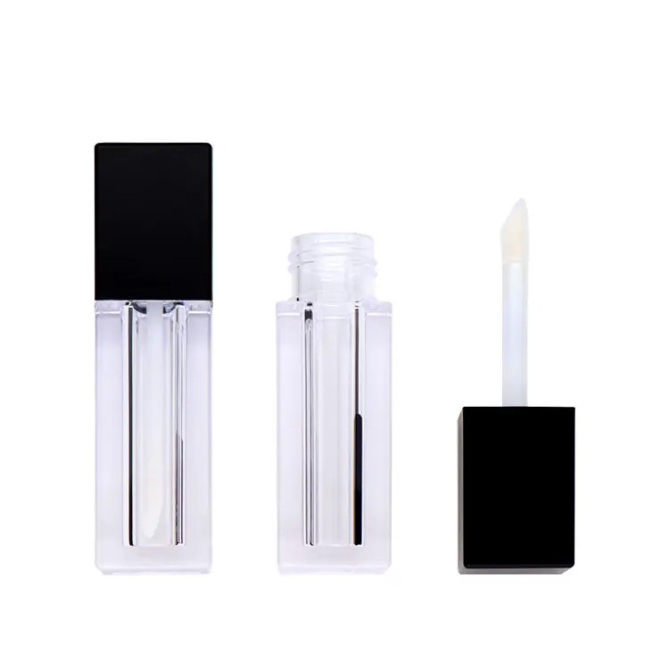 Wholesale pretty personalised clear lip gloss in tube squeeze