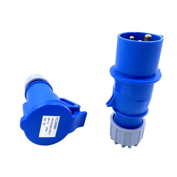 Wholesale IEC 60309 250V 16A Single Phase 3 Pin Female Male CEE Plugs