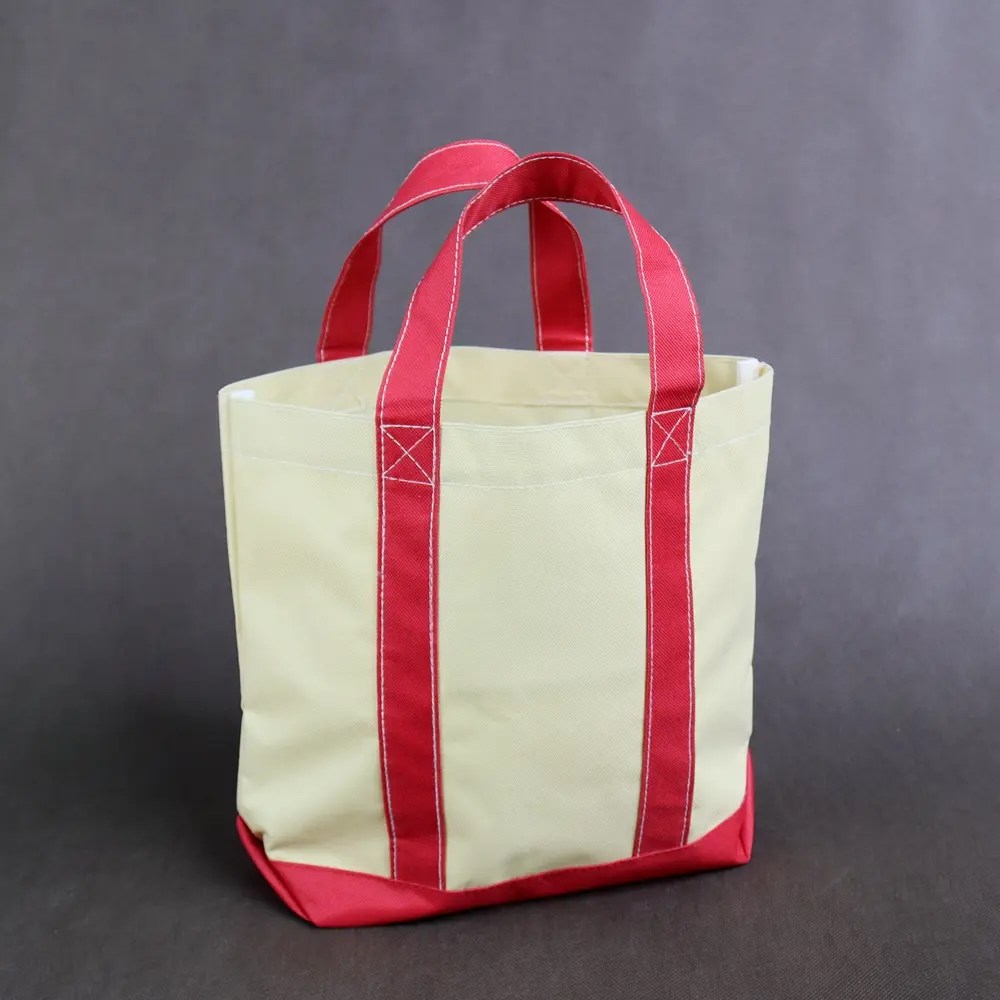 China Woven handbag shopping tote Polyester 600D PVC coating tote bag