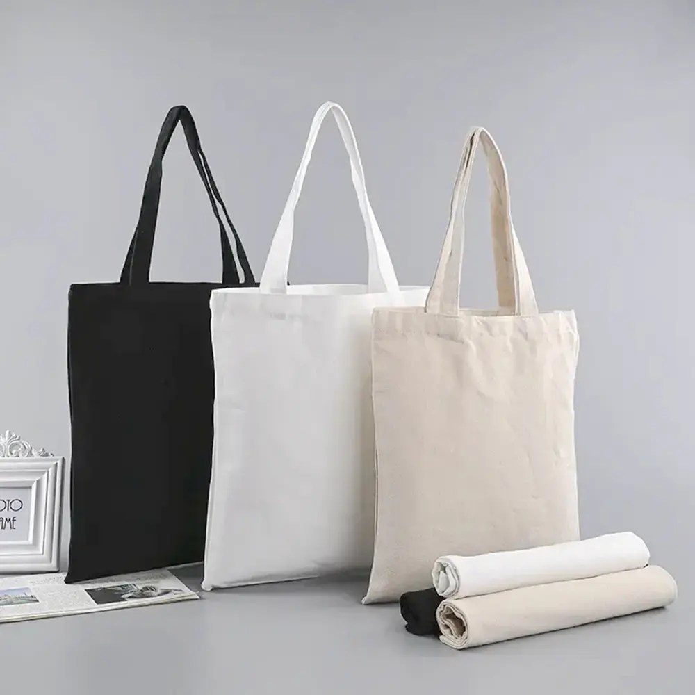 China OEM ODM Blank White Cotton Canvas Handbag Cotton Tote Bag Custom