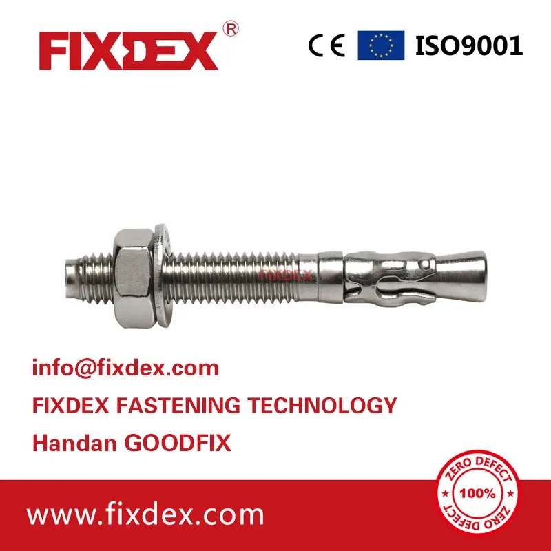 China stainless wedge anchors and stainless steel concrete wedge