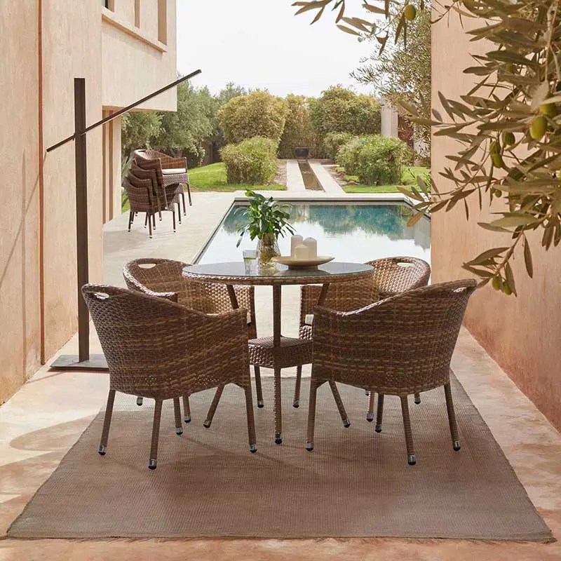 China Rattan Beach Chair Suppliers Rattan stacked dining chair with