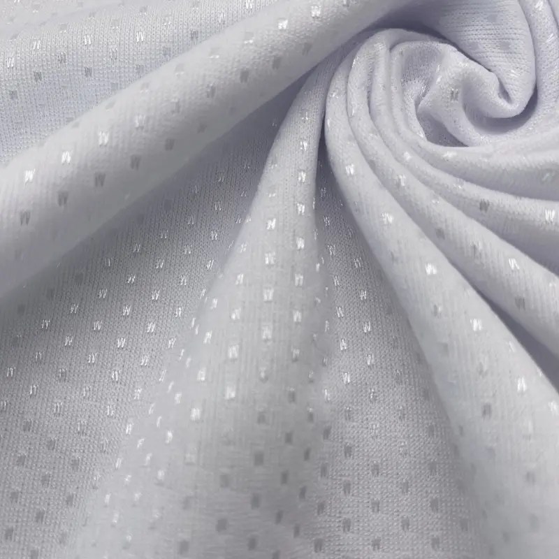China Small shiny diamond polyester jacquard knit fabric for garment