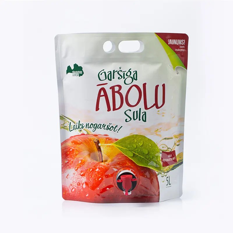 China Stand Up Beverage Juice Drink Double Bottom Bag Red Wine Liquid