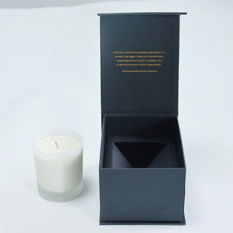 China Gold Foil logo Candle Shipping Boxes Manufacturer and Supplier