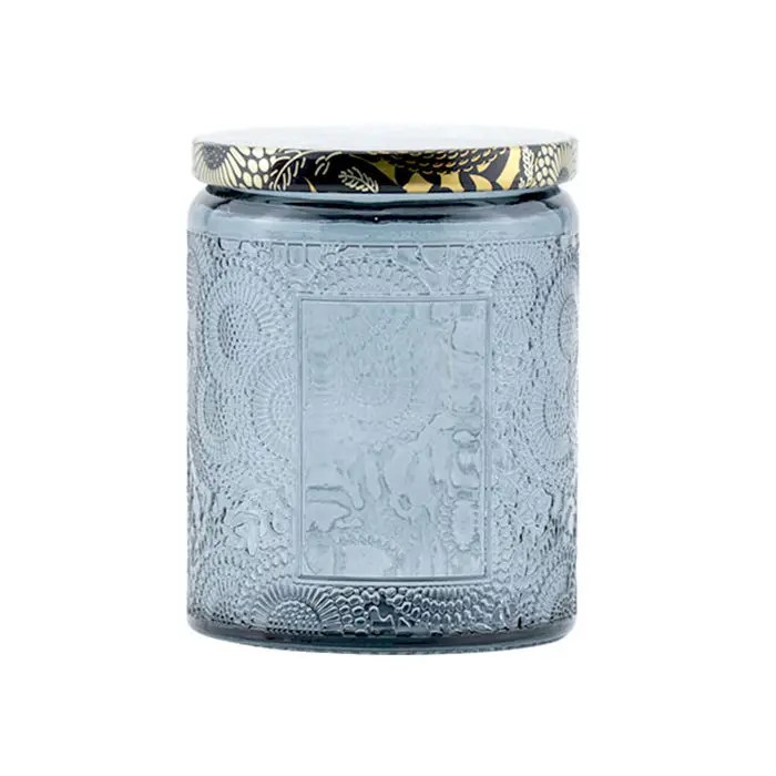Wholesale 4 OZ 8 OZ Empty Vintage Embossed Candle Jar Manufacturer and