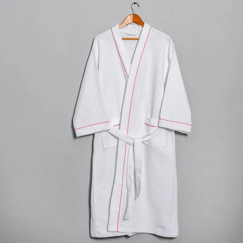 Wholesale Luxury 100 Pure Cotton Small Waffle Hotel Bathrobe