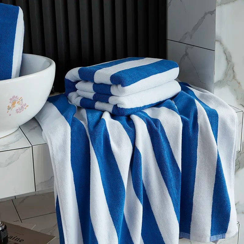 Wholesale Wholesale Price Hotel Yarn Dyed Stripe Pool Towel Beach Towel