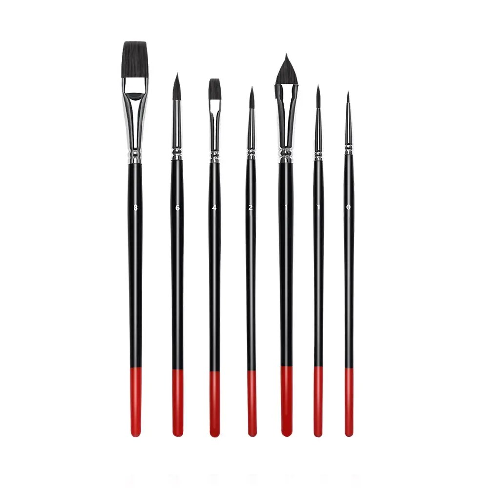 China Golden Maple 7pcs Different Shapes Acrylic Artist Paint Brush