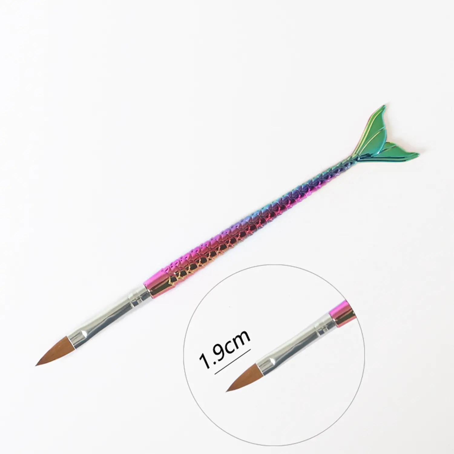 China 100 Kolinsky Acrylic Nail Brush Size 8 Mermaid Nail Art Brushes