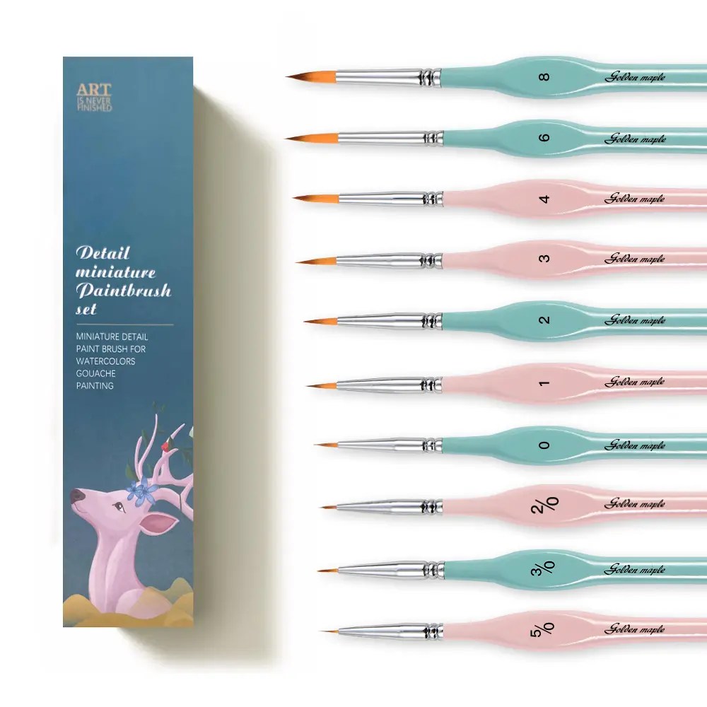 China 10PCS Triangle Fine Detail Art Brush Liner Artist Paint Brush Manufacturer and Supplier