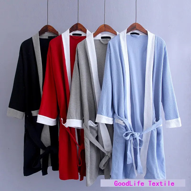 China Waffle Spa & Bath Robes Knit Quick Dry Soft Lightweight Kimono
