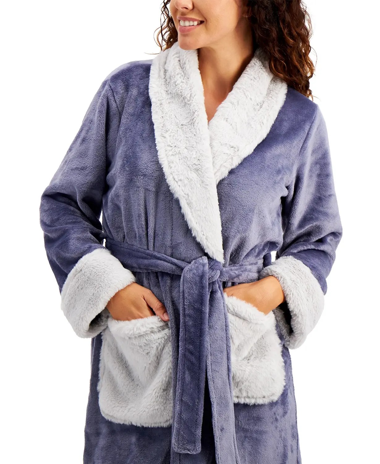 China Women’s Warm Fleece Robe with Fleece linging Hood factory and