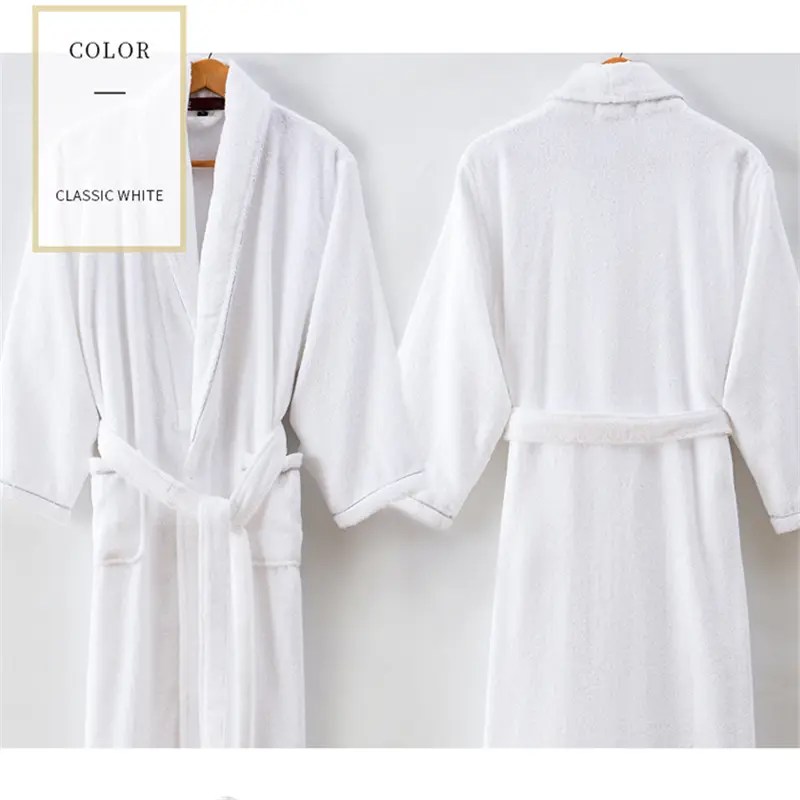 China 100 Cotton Terry Bathrobe Soft Lightweight Absorbent use for Men