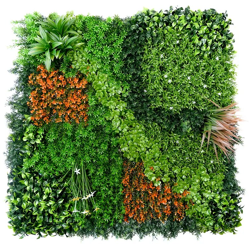 China Outdoor Decoration Faux Boxwood Mixed Plant Hedge Panel