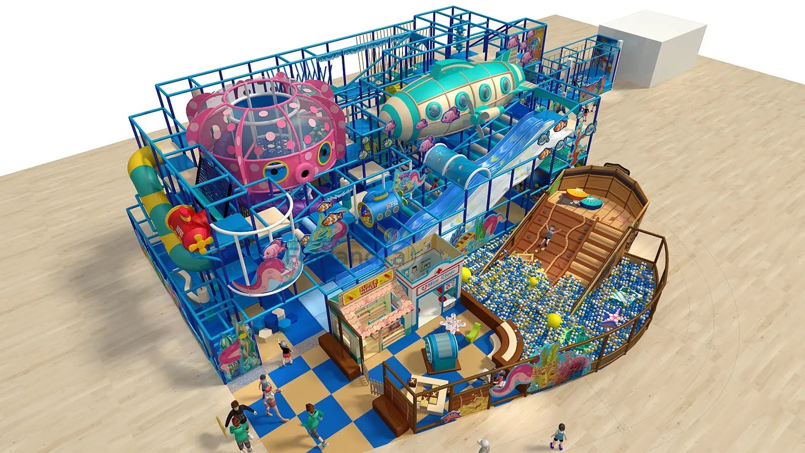 China Manufactur standard Indoor Play Centre Equipment For Sale Ocean