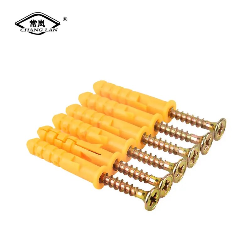 China Concrete Nylon Easy Drive Drywall Expansion Plastic Anchor Screw Rame Fixing Wall Anchor