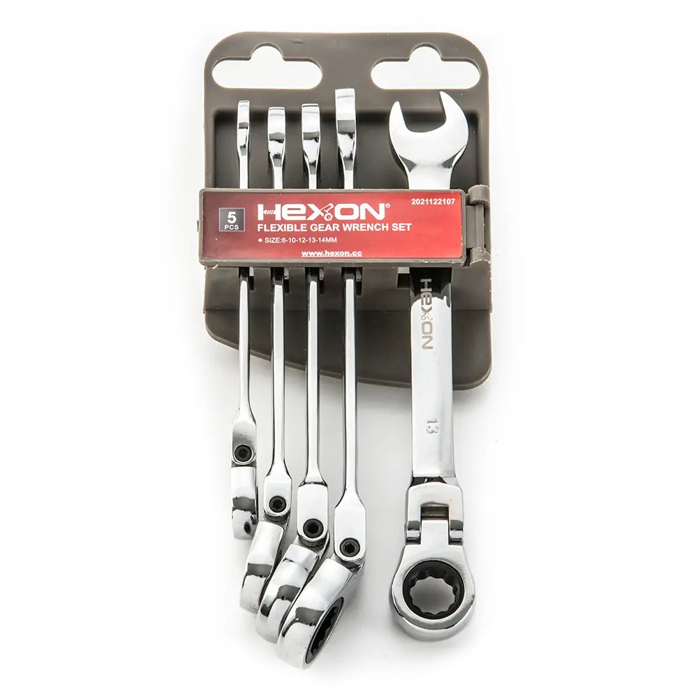 China Flexible Ratchet Spanner Gear Wrench Set Manufacturer and