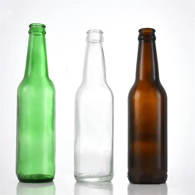Best Custom beer bottle 330ml flint amber cobalt blue glass bottle with