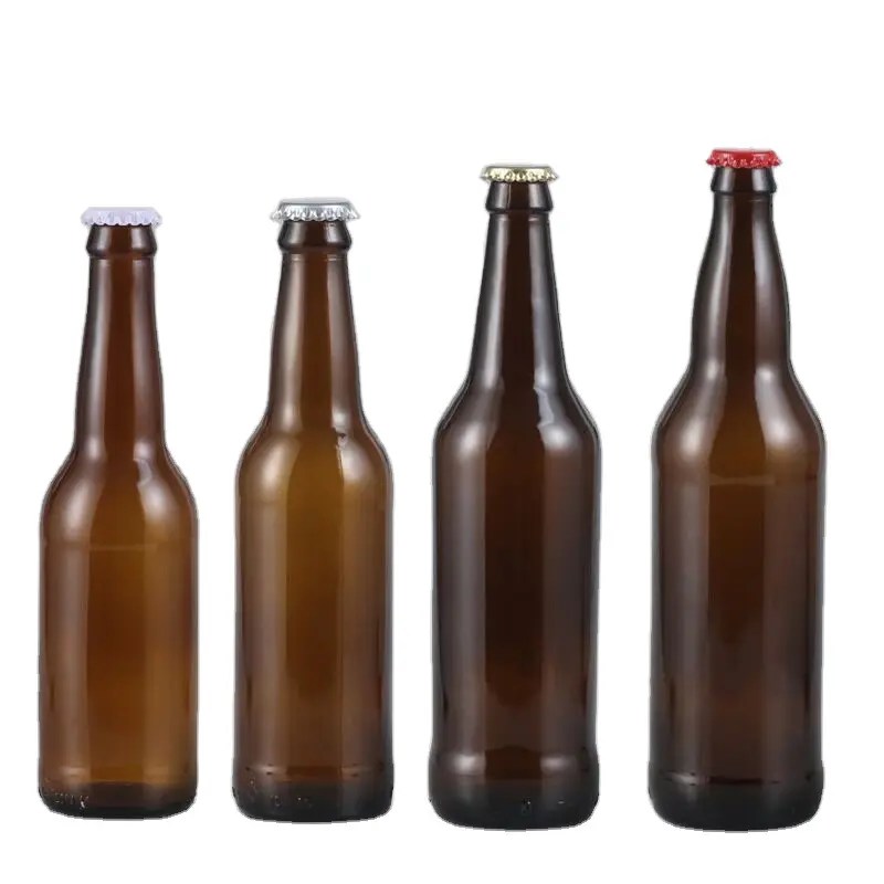 Best Custom beer bottle 330ml flint amber cobalt blue glass bottle with crown cap Manufacturer