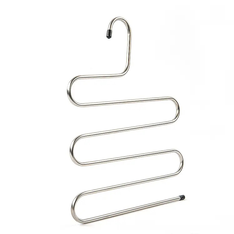 China Wholesale Eco Hangers Metal Pants Rack Wholesale S Shape