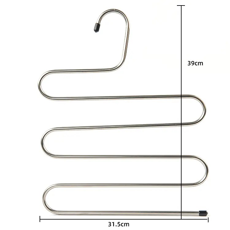 China Wholesale Eco Hangers Metal Pants Rack Wholesale S Shape