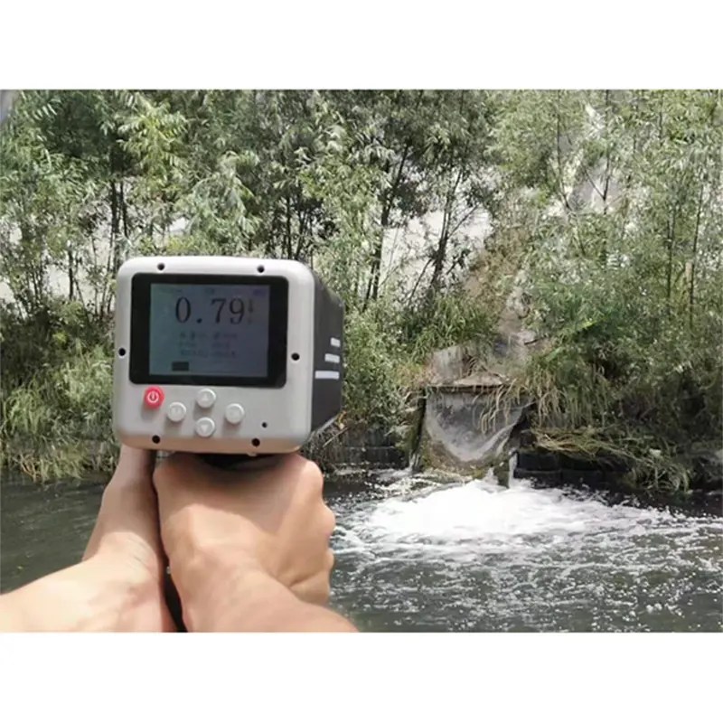 China Handheld Portable Open Channel Radar River Water Flow Rate Sensor