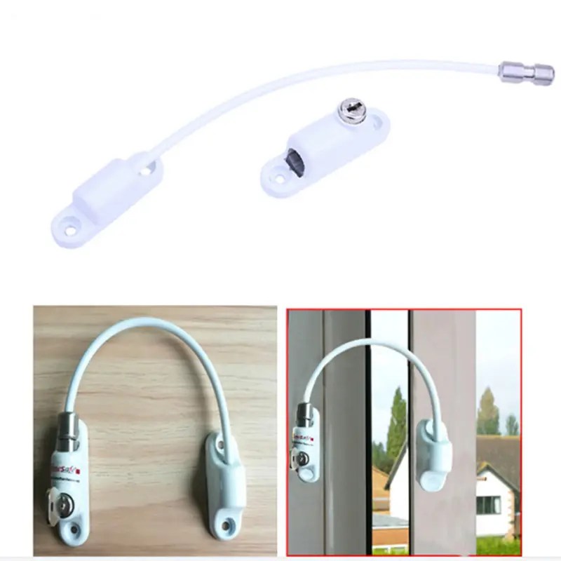 China UPVC Lockable Window Cable Restrictor Safety Child Safety Cable