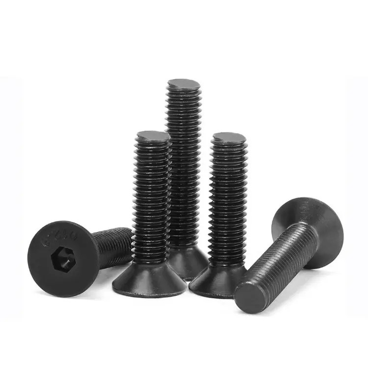 China DIN7991 Hex Socket Countersunk Screw Grade Carbon Steel Black