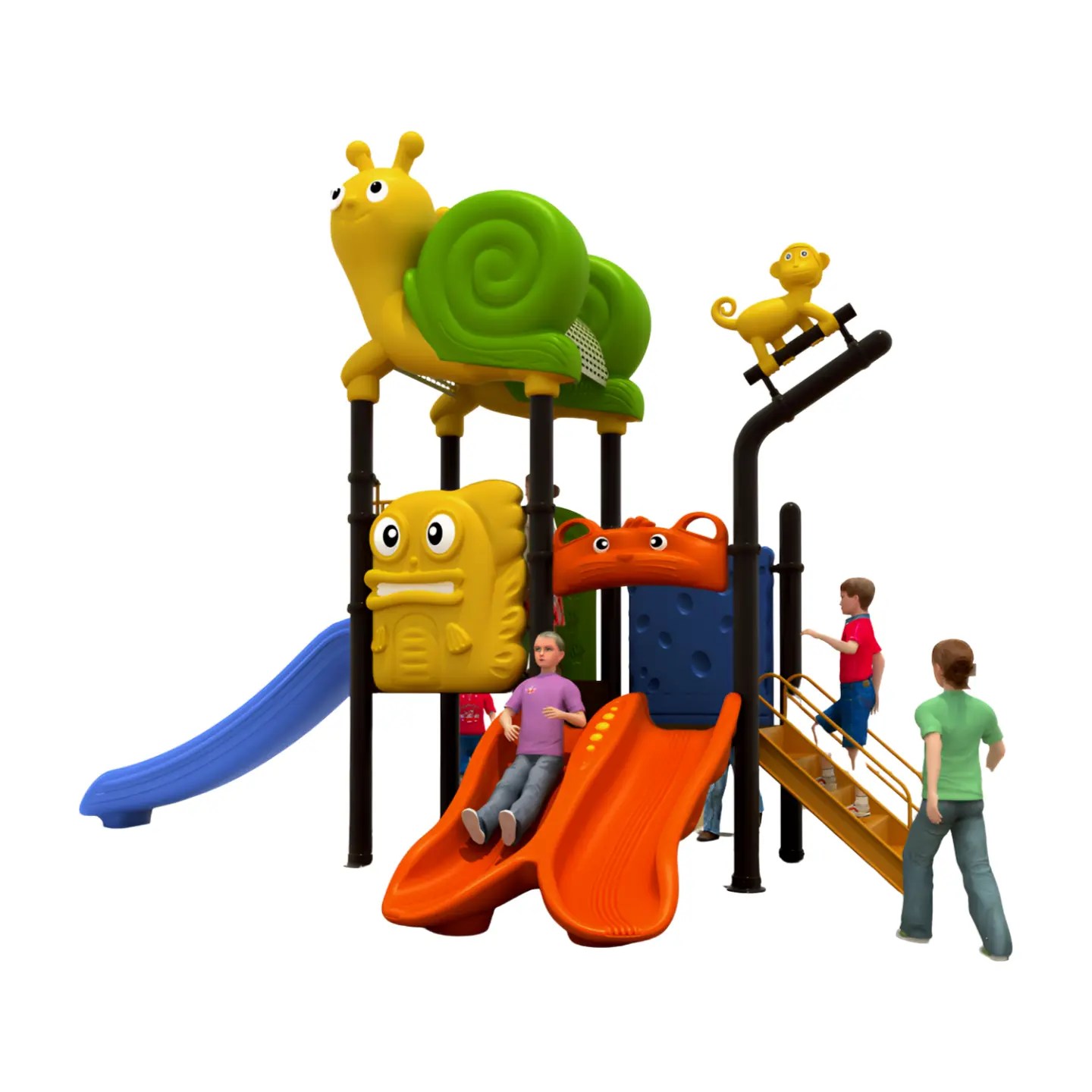 Wholesale Colorful Fun Play Outdoor Slide Park Playground Kindergarten