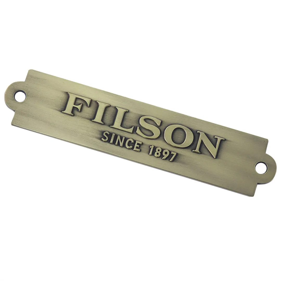 China Custom antique die cast metal name plate electroplating Zinc
